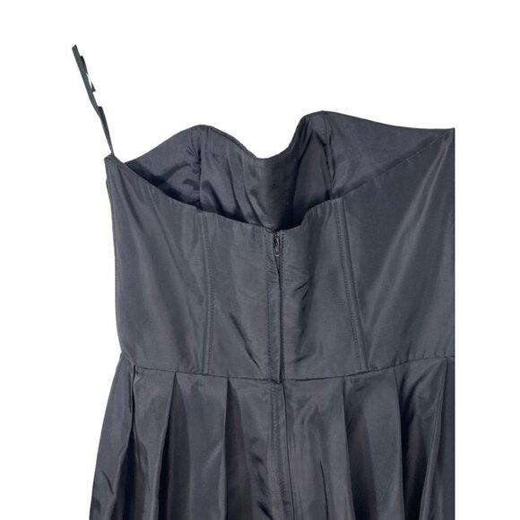 Vintage Gunne Sax Jessica McClintock Size 9 Black Short Strapless Fit and Flare - Picture 4 of 11